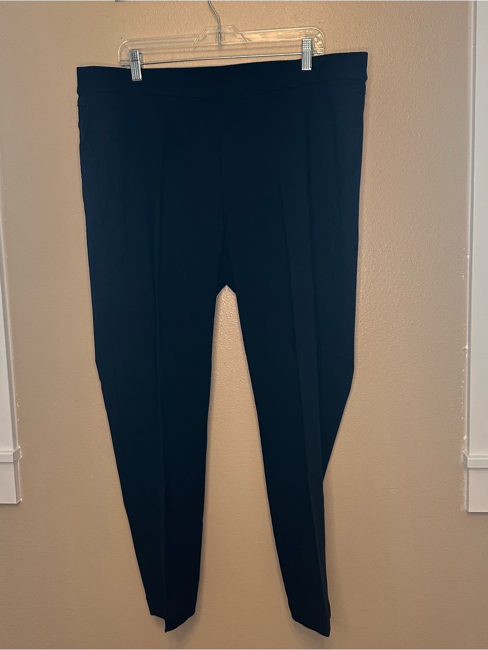 Gloria Vanderbilt Black Ponte Slim Ankle Trousers